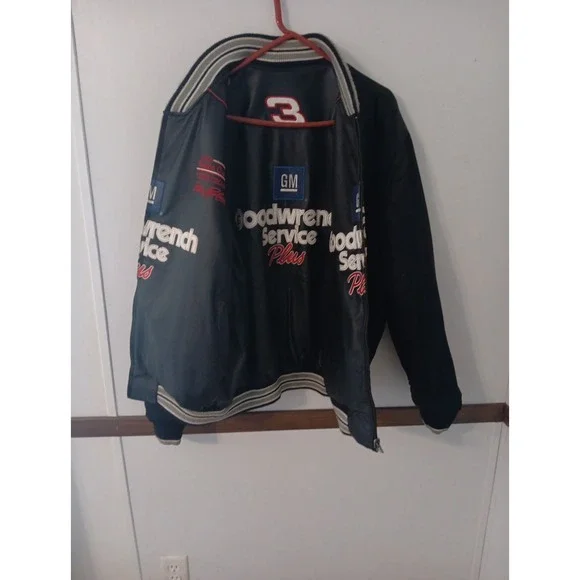 Vintage dale earnhardt leather jacket Chase Authentics Goodwrench NASCAR Size XL